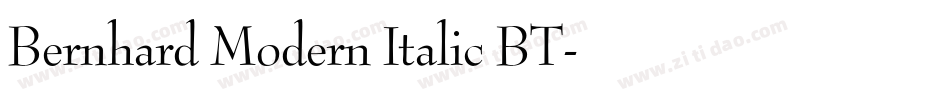 Bernhard Modern Italic BT字体转换